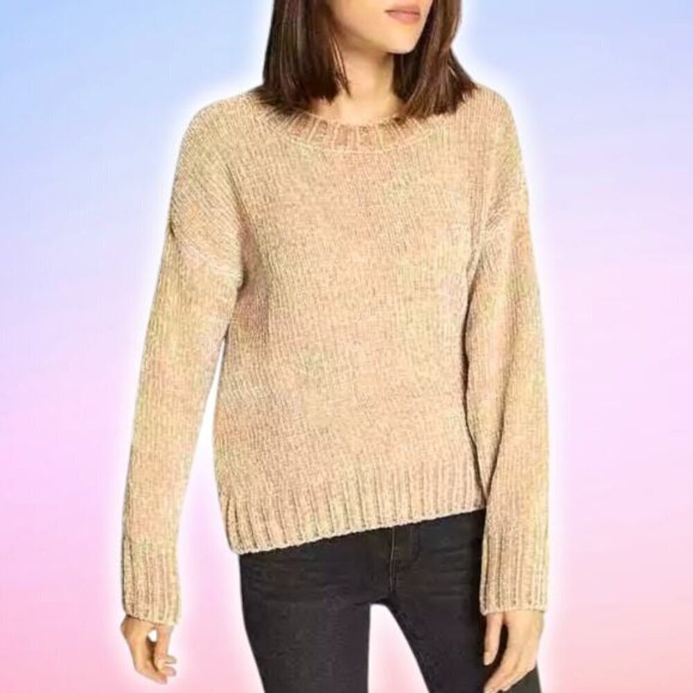 SANCTUARY Chenille Pullover Sweater Sz XS Chanpagne